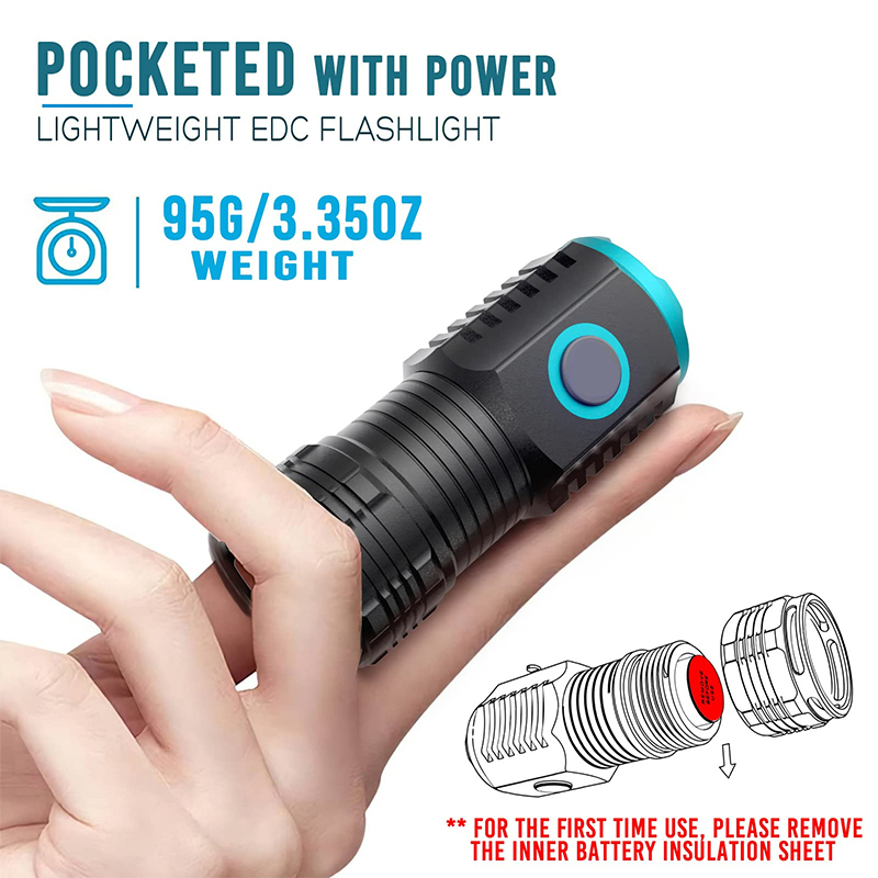 Type-C USB Rechargeable Pocket - Edc (Every Day Carry recension och pris