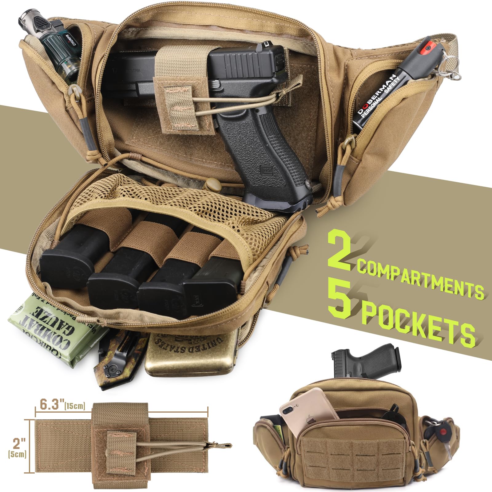 Tactical Concealed Carry Fanny - Edc Concealed Carry Fanny Pack recension och pris