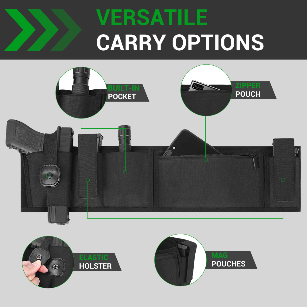 Belly Band Gun Holster Conceal - Edc Concealed Carry Holster recension och pris